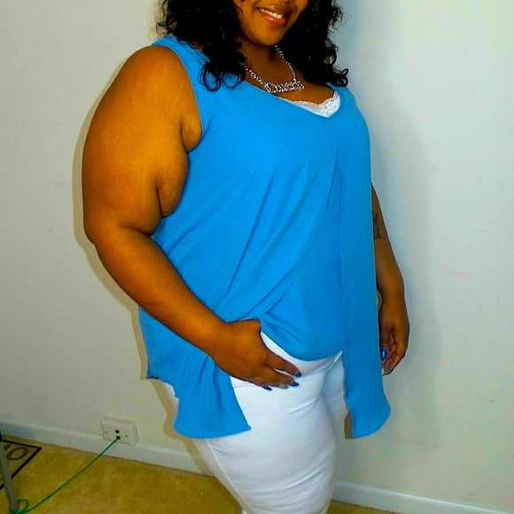 NEW💕Plus Size Sleeveless Chiffon Tank Blouse - Picture 4 of 5